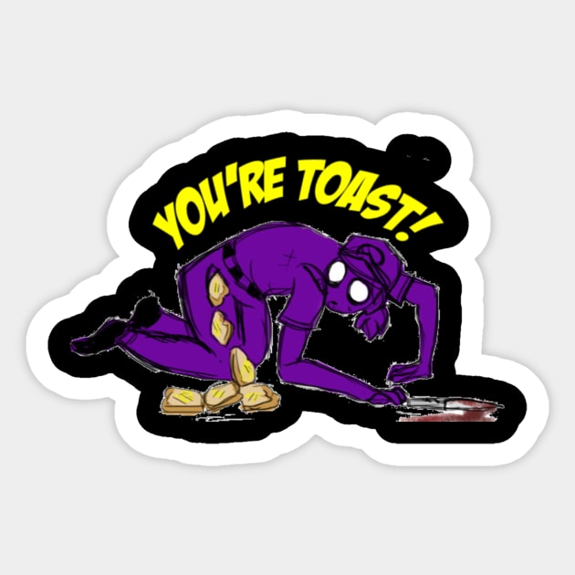 You're Toast! Purple Guy Sticker by VALMEZA602